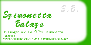szimonetta balazs business card
